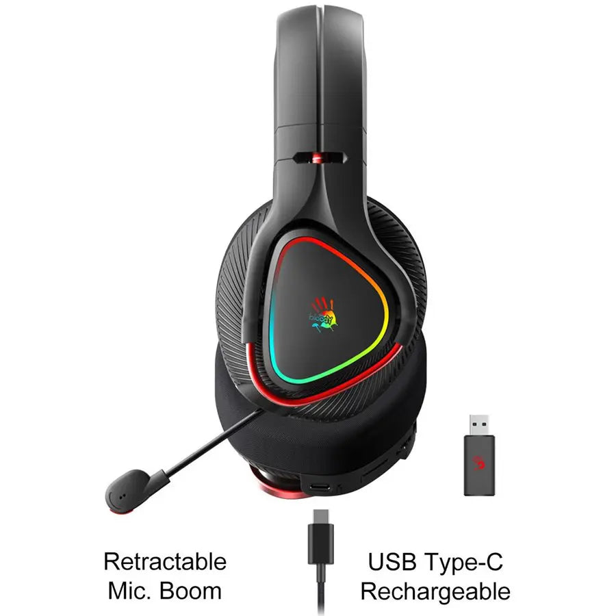 Bloody MR710 RGB Wireless Gaming Bluetooth Headset | Black