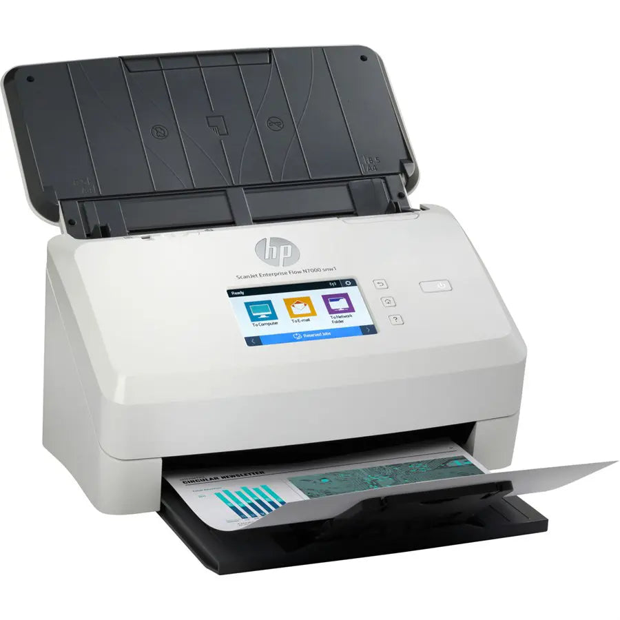 HP ScanJet Enterprise Flow N7000 SNW1 (Official Warranty) | 4.3 Inch Color Touchscreen - One-Pass Duplex Scanning