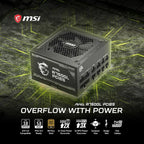 MSI MAG A750GL PCIE5 ATX 3.0 Gaming Power Supply 80 Plus Gold Certified Full Modular 750W