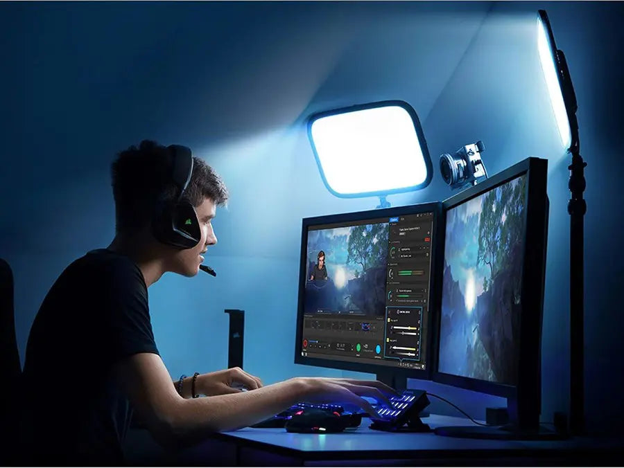 Corsair Elgato Key Light Studio Light, 2800 Lumens, 2900-7000K, Wi-Fi Enabled, Opal Glass Face