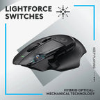 Logitech G502 X Lightspeed Wireless Gaming Mouse, HERO 25K Sensor, 910-006182 Black