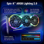 PNY NVIDIA GeForce RTX 5060 Ti Epic-X ARGB OC Triple Fan Graphics Card, 16GB GDDR7, 128-Bit, Boost 2692MHz, PCIe 5.0, HDMI and DP 2.1, 2-Slot, SFF-Ready, VCG5060T16TFXXPB1-O