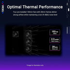 Asus Rog Strix Helios II EATX Mid-Tower Gaming PC Case, Dual Tempered Glass, 4x140mm Fans, Supports 450mm GPU, 420mm Radiator Support, Black