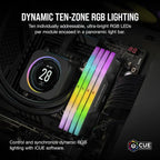 CORSAIR Vengeance RGB DDR5 RAM 16GB (1x16GB) 5600MHz Memory Black