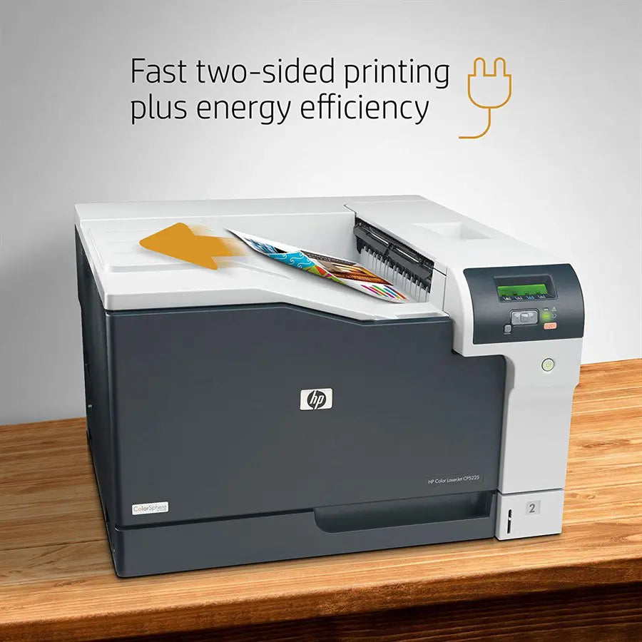 HP Color LaserJet Professional CP5225dn Printer - Print Only, Up to 20 ppm, Auto Duplex, 2 Trays, A3