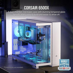 Corsair 6500X Mid-Tower Dual Chamber PC Case - White