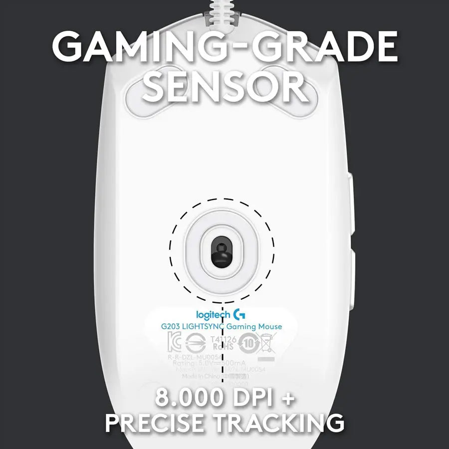 Logitech G102 Lightsync Gaming Mouse | White | 910-005803