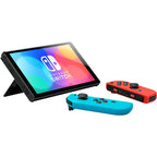 Nintendo Switch OLED Model Neon Blue/Neon Red Set - 7-inch OLED Screen - Built-in Wired LAN port