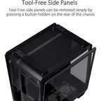 Asus TUF Gaming GT502 ATX Gaming Case, Black, Dual Chamber Chassis