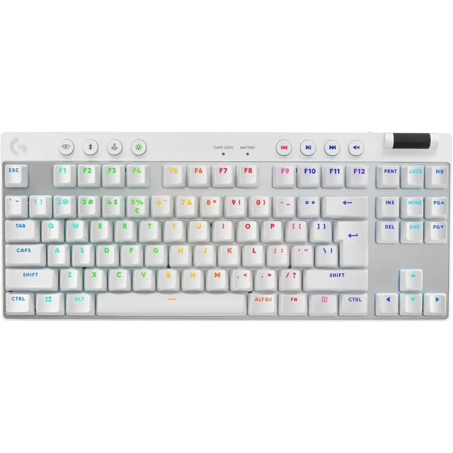 Logitech PRO X TKL LIGHTSPEED Gaming Keyboard | White US International Tactile 920-012148 | LIGHTSPEED Wireless | LIGHTSYNC RGB Lighting | 1ms Report Rate | Programmable Keys