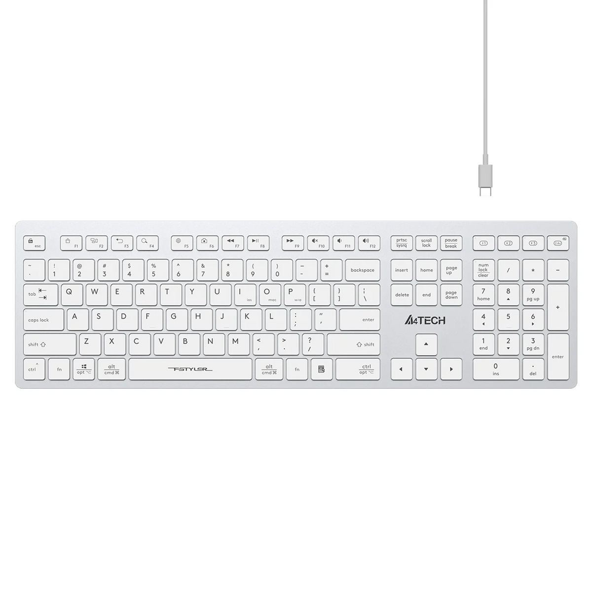 A4TECH FBX50C Keyboard White color_white