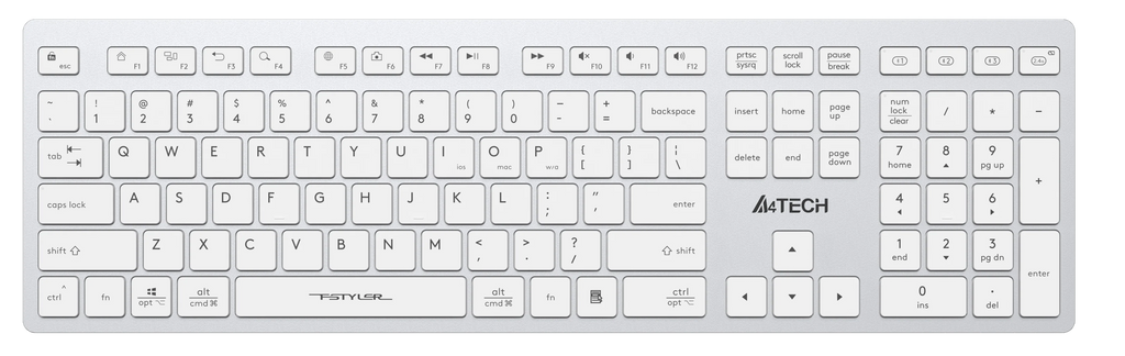 A4TECH FBX50C Keyboard White color_white