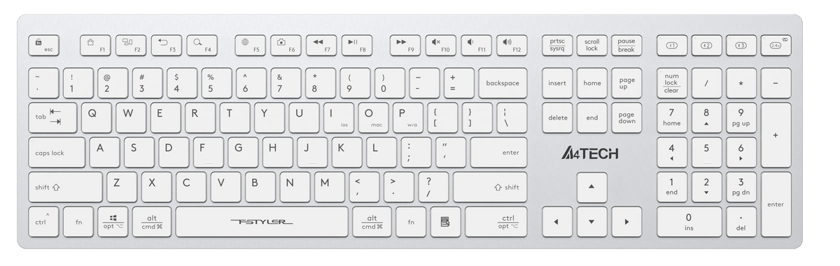 A4TECH FBX50C Keyboard White color_white