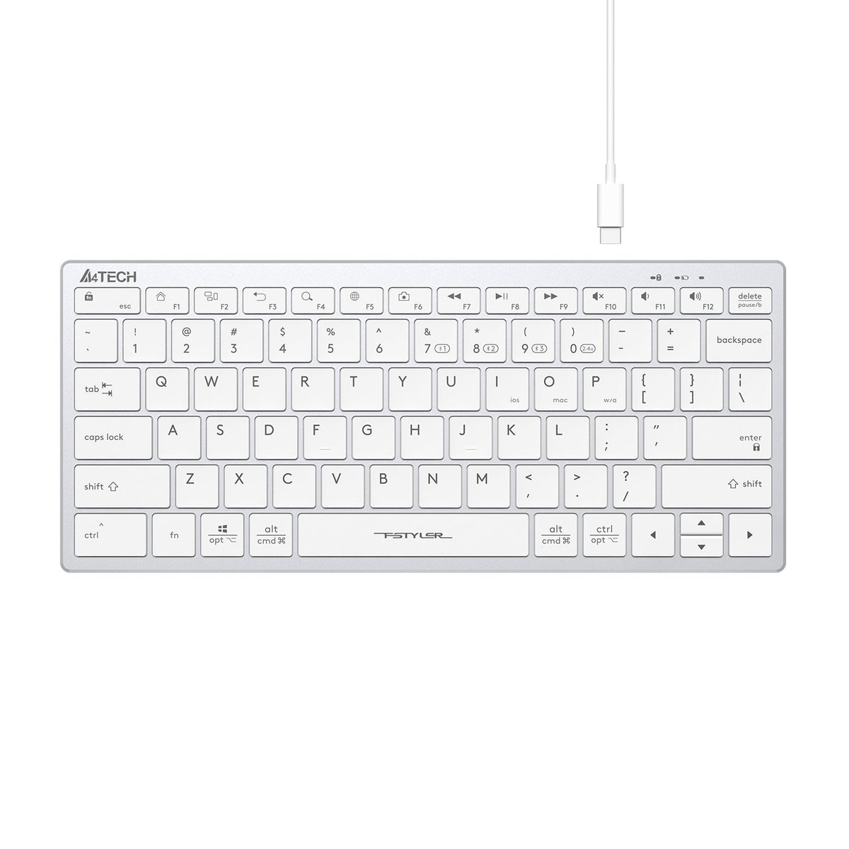 A4TECH FBX51C Keyboard White color_white