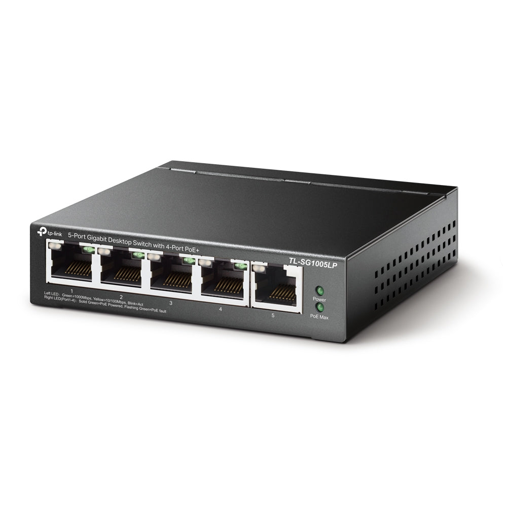 TL-SG1005LP 5-Port Gigabit Desktop Switch with 4-Port PoE+