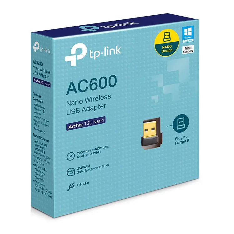 TP-Link Archer T2U Nano AC600 Nano Wireless USB Adapter