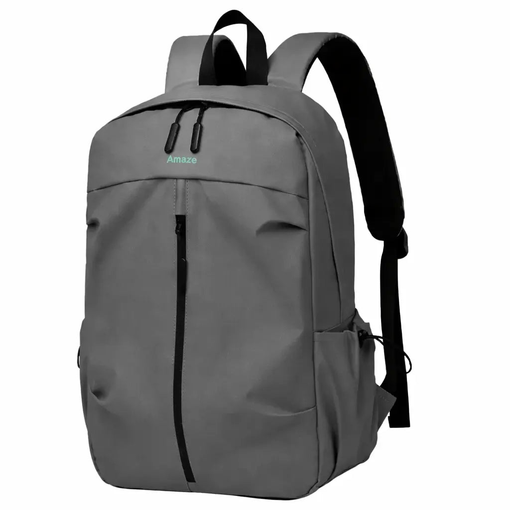 Amaze Workie Synthetic Fiber Laptop Backpack, Water-Resistant Fits Up To 15.6', Grey A940