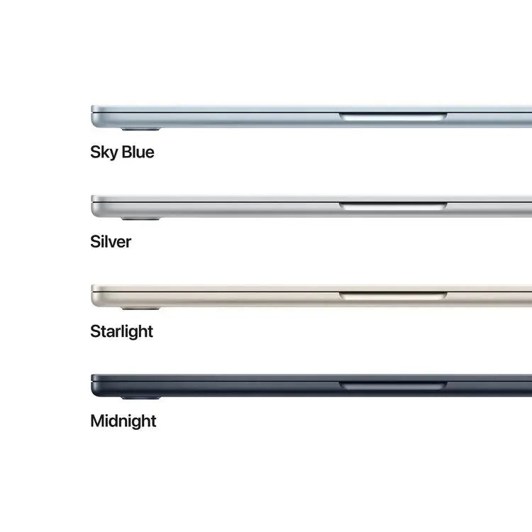 Apple MacBook Air 13.6' | Apple M4 10-Core Chip | 24GB Memory | 512GB SSD | Sky Blue MC6V4 | Starlight MC6A4 | Silver MC654 | Midnight MC6C4