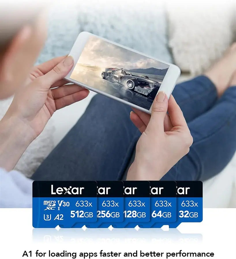 Lexar 64GB High-Performance 633x microSDXC UHS-I Card BLUE Series LMS0633064G-BNNNG | Up to 100MB/s