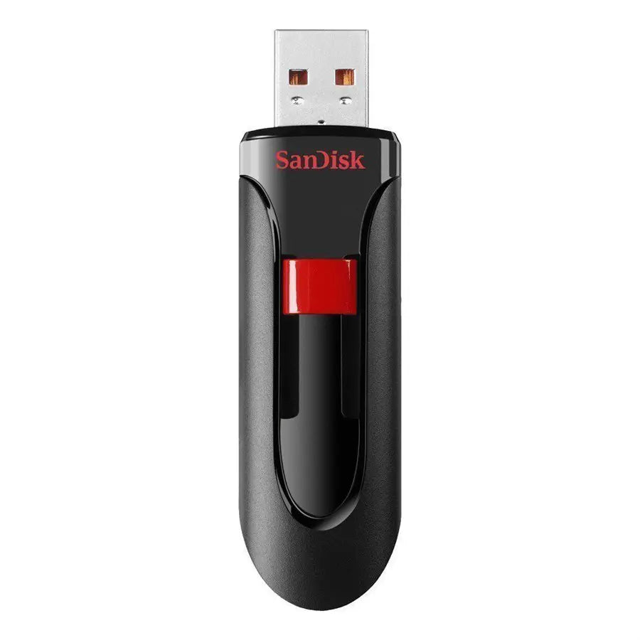 SanDisk Cruzer Glide 3.0 USB Flash Drive, 64GB, USB-A, USB 3.0 Interface, Retractable Design