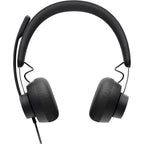 Logitech Zone Wired Headset UC Version 981-001097, USB-A and USB-C, 40mm Drivers, Noise-Canceling Mic, Premium Audio for Calls and Music