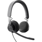 Logitech Zone Wired Headset UC Version 981-001097, USB-A and USB-C, 40mm Drivers, Noise-Canceling Mic, Premium Audio for Calls and Music