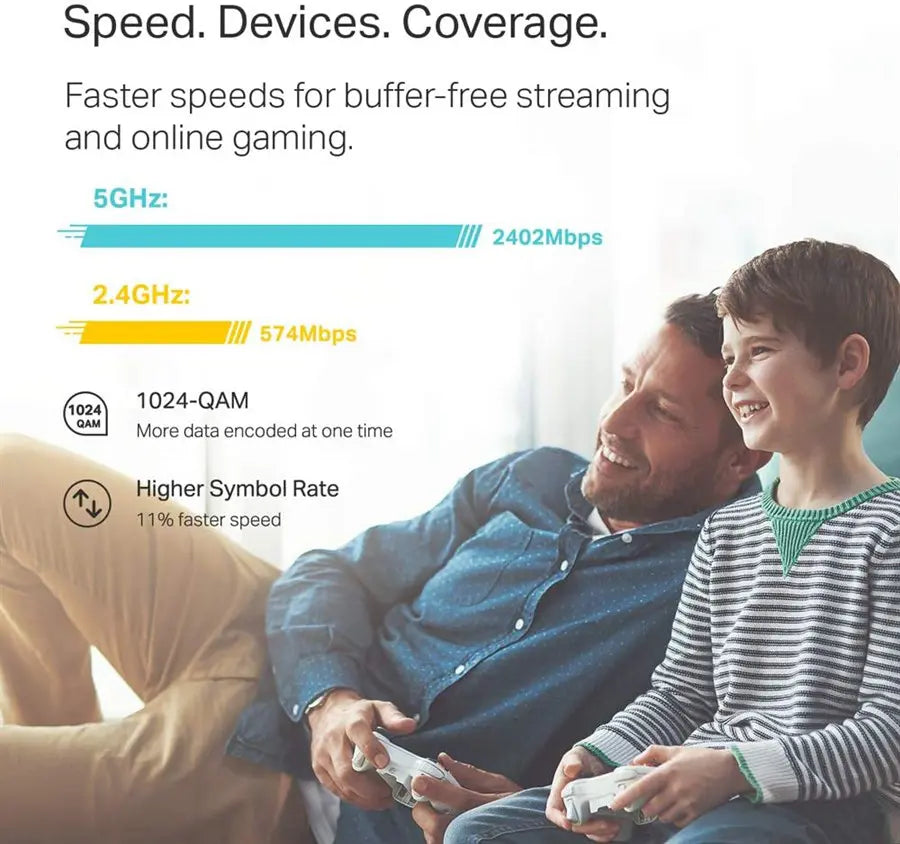 TP-Link Deco X60 AX5400 Whole Home Mesh Wi-Fi 6 System | 3-Pack