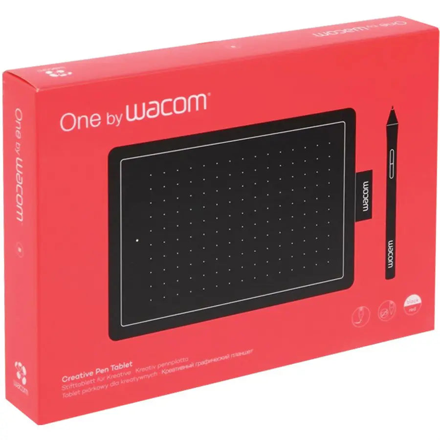 One by Wacom CTL-472/K0-C Small Creative Pen Tablet Black | Red