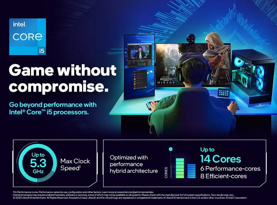 Intel Core i5-14600K New Gaming 14h Gen Desktop Processor - 14 Cores - 20 Threads - Unlocked - Tray