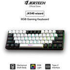 JERTECH JK540 Wired Gaming Mechanical Keyboard, 60% Layout, RGB Backlighting, Mechanical Switches, 61 Keys, Black Grey