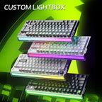 ATTACK SHARK R85 HE Rapid Trigger Keyboard Magnetic Switch, 75% Wired 8KHz Magnetic Keyboard, 0.005mm Rapid Trigger Accuracy, 8000Hz Polling Rate, Custom RGB Lightbox - White