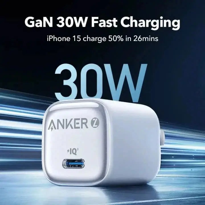 ANKER Zolo Fast Charger 30W PD 3.0 - Black - 1-Port USB-C