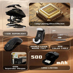 ATTACK SHARK V5 Ultra-Light Tri-Mode Gaming Mouse, 42000 DPI, 8000Hz, 53g, 500mAh, White