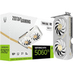 ZOTAC GAMING GeForce RTX 5060 Ti 16GB Twin Edge OC White Edition Graphics Card, 16GB GDDR7, 128-Bit, 2602MHz, White, ZT-B50620Q-10M
