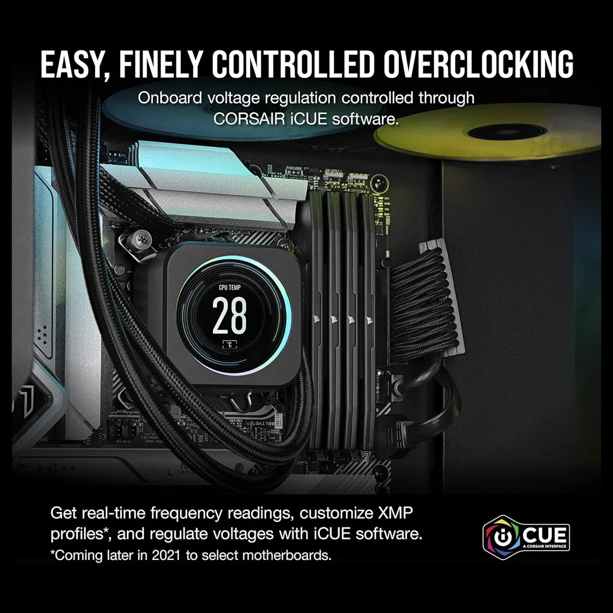 CORSAIR Vengeance Memory Kit, 16GB, 1x16GB, DDR5, 5600MT/s, Black, CMK16GX5M1B5600C40