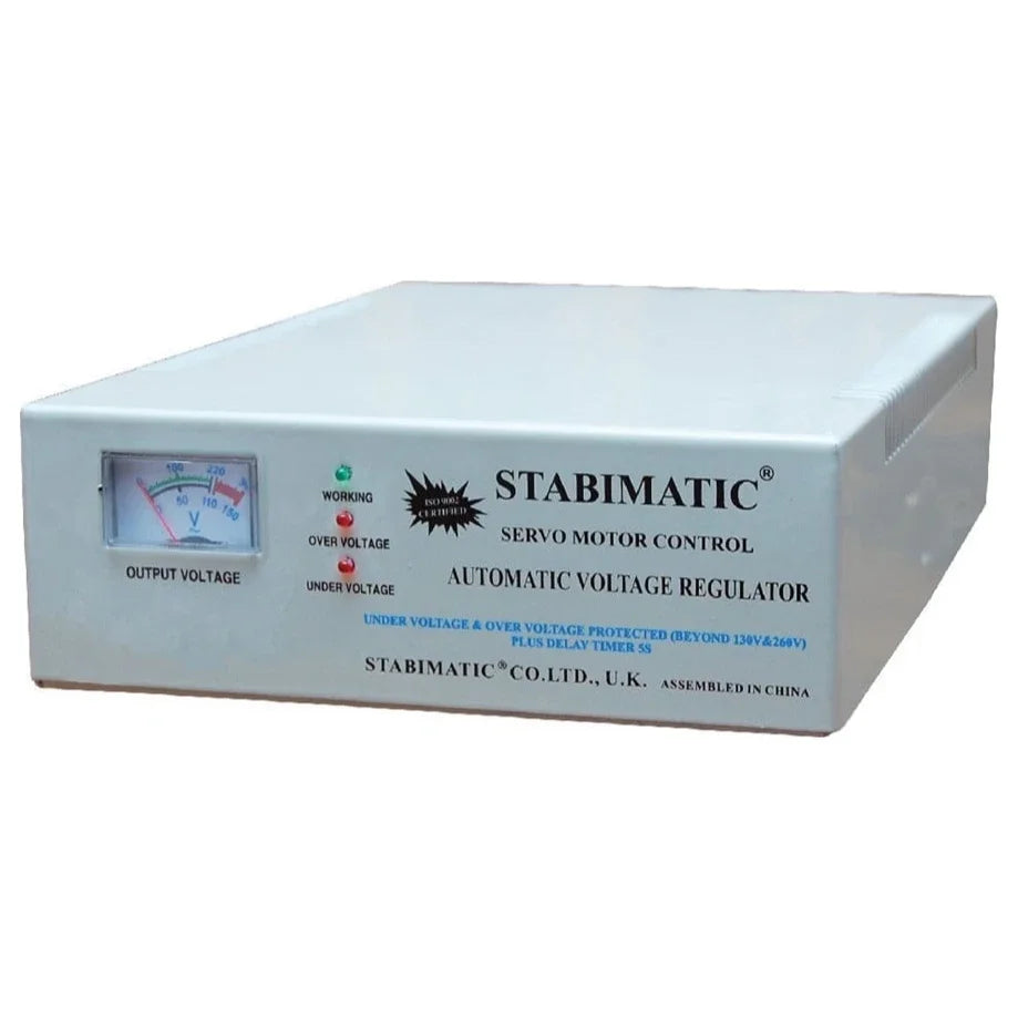 Stabimatic SF-1500C Automatic Voltage Regulator, 1500VA, Single Phase, Input 145V-250V, Output 110V-220V