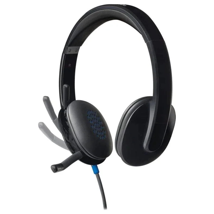 Logitech H540 USB Computer Headset, Noise Canceling Mic, On-Ear Controls, USB-A Connection, 981-000480