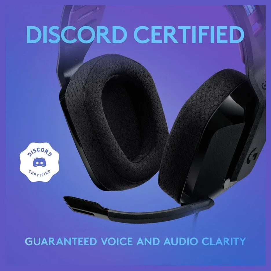 Logitech G335 Wired Gaming Headset, 3.5mm Audio Jack, 40mm Drivers, 240 Grams, Black