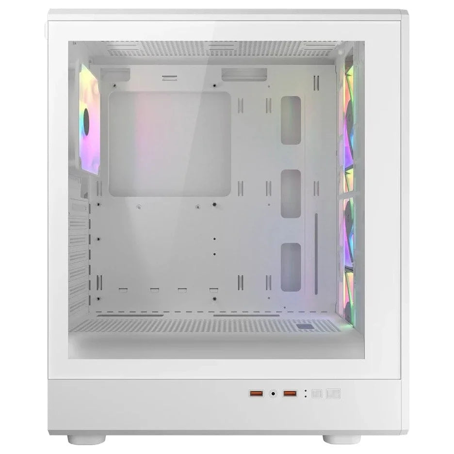 Cougar AIRFACE PURE RGB Mid Tower Case, 3x120mm Front RGB Fans, 1x120mm Rear RGB Fan, Up To 240mm AIO, Up To 320mm GPU, White