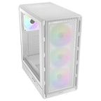 Cougar AIRFACE PURE RGB Mid Tower Case, 3x120mm Front RGB Fans, 1x120mm Rear RGB Fan, Up To 240mm AIO, Up To 320mm GPU, White