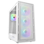 Cougar AIRFACE PURE RGB Mid Tower Case, 3x120mm Front RGB Fans, 1x120mm Rear RGB Fan, Up To 240mm AIO, Up To 320mm GPU, White