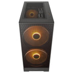 Cougar AIRFACE 180 Mid Tower Case, Dual 180mm ARGB Front Fans, 120mm Rear Fan, Up To 8 Fans, 340mm GPU Clearance, USB 3.2 Gen 2 Type-C, Black