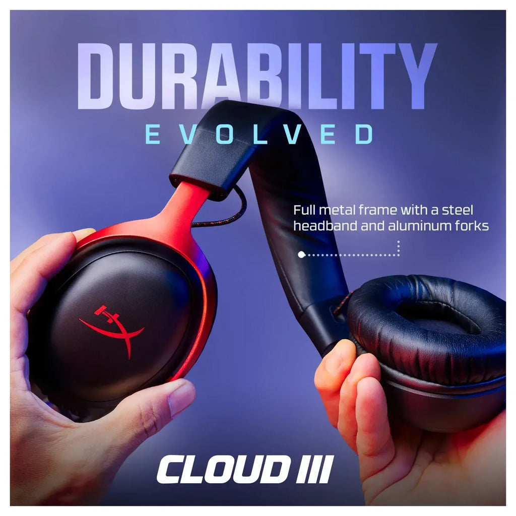 HyperX Cloud III Gaming Headset, Wired, Black, 727A8AA