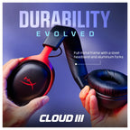 HyperX Cloud III Gaming Headset, Wired, Black, 727A8AA