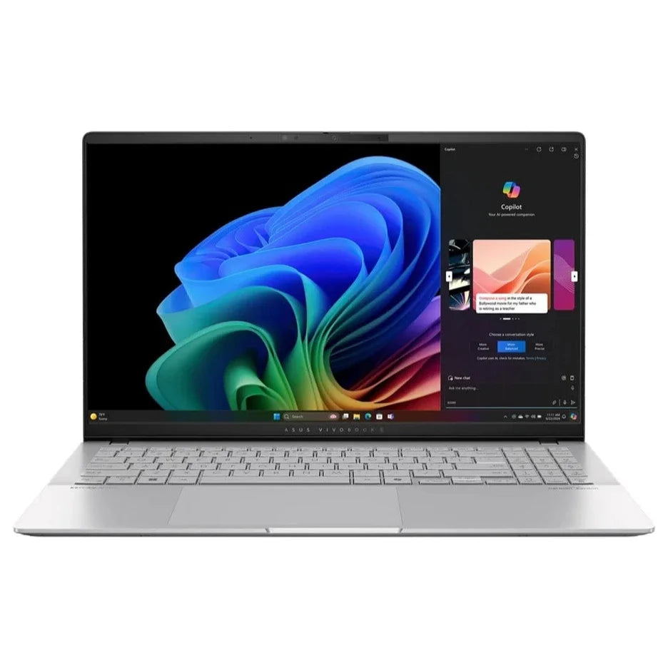 Asus Vivobook S 15 K5507QA-MA048W Laptop, Snapdragon X Plus, 16GB LPDDR5X, 1TB SSD, 15.6' 3K OLED 120Hz, Windows 11 Home, Backlit Keyboard, Cool Silver (Official Warranty)