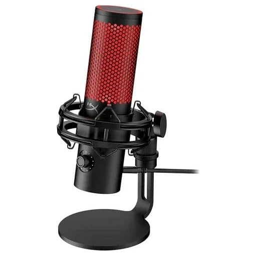 HyperX QuadCast 2 USB Gaming Microphone, 24-Bit 96kHz, 4 Selectable Polar Patterns, Tap-to-Mute, Mic Status LED, HyperX Red Lighting, 872V1AA
