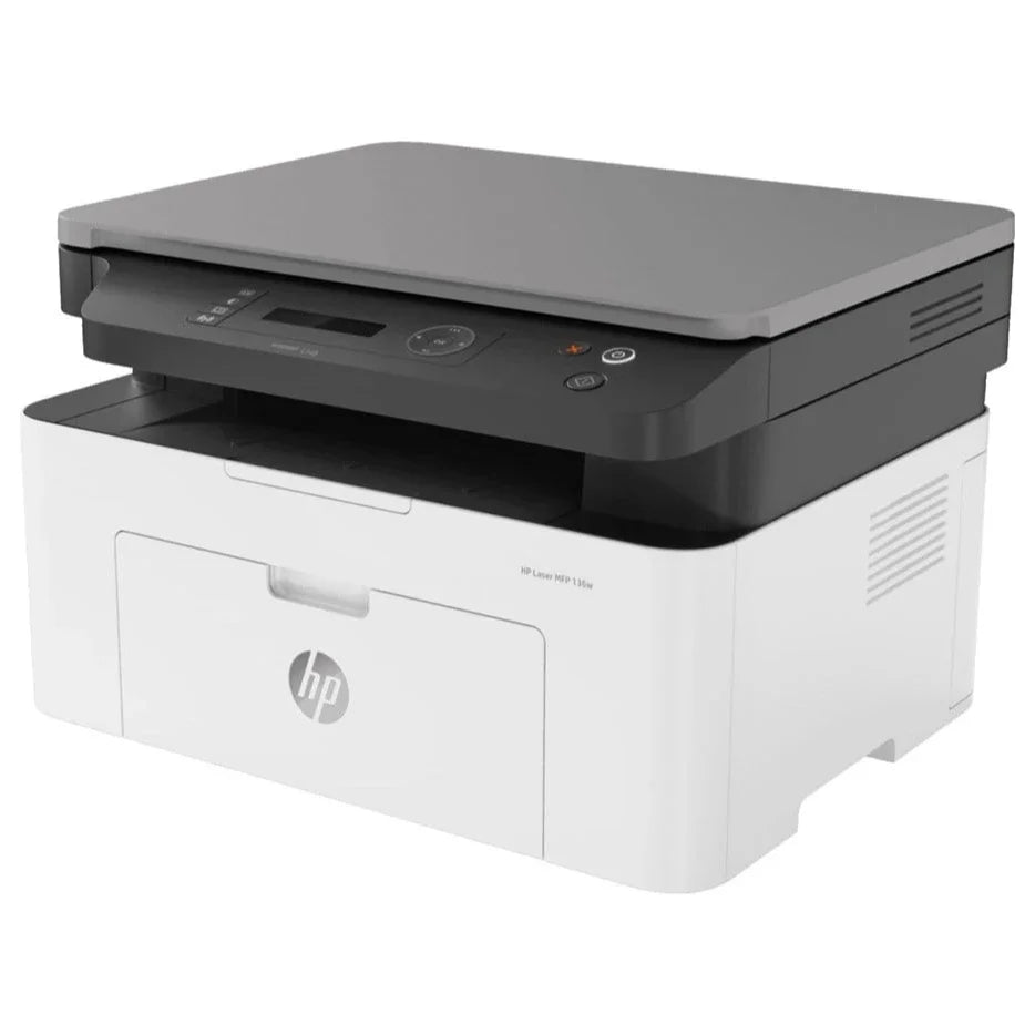 HP LaserJet MFP 136w Laser Printer, Print Copy Scan, Up To 20ppm, Wi-Fi, Black and White (Official Warranty)