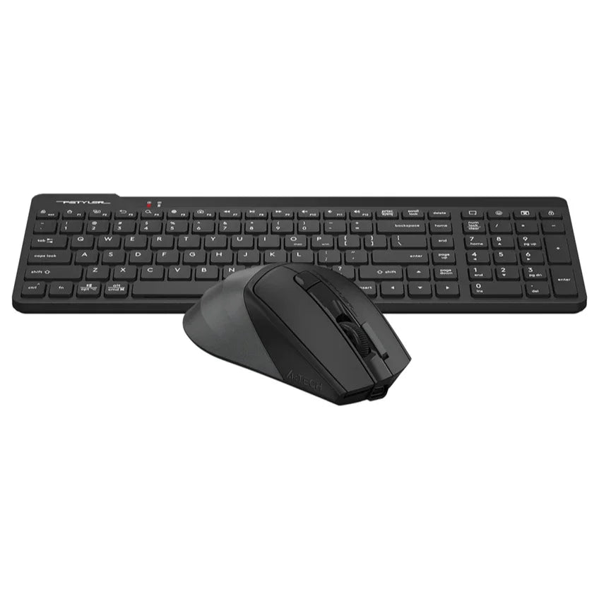 A4Tech FG2400 Air2 Wireless QuietKey Combo Set, 2.4G, 2000 DPI, 4-Level Adjustable, Black