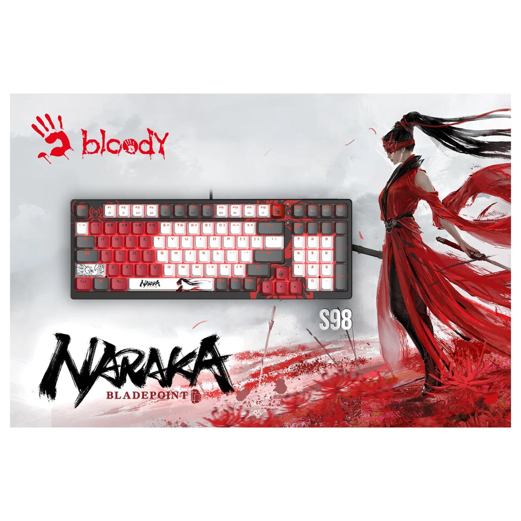 Bloody S98 Naraka Hot-Swappable RGB Mechanical Gaming Keyboard, BLMS Red Plus Switch