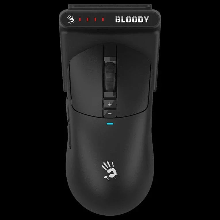 A4Tech Bloody R72 Pro Duo Dual Mode Wireless Gaming Mouse, 2.4GHz and USB Connection, 26000 CPI, 1000Hz, 1ms, Black